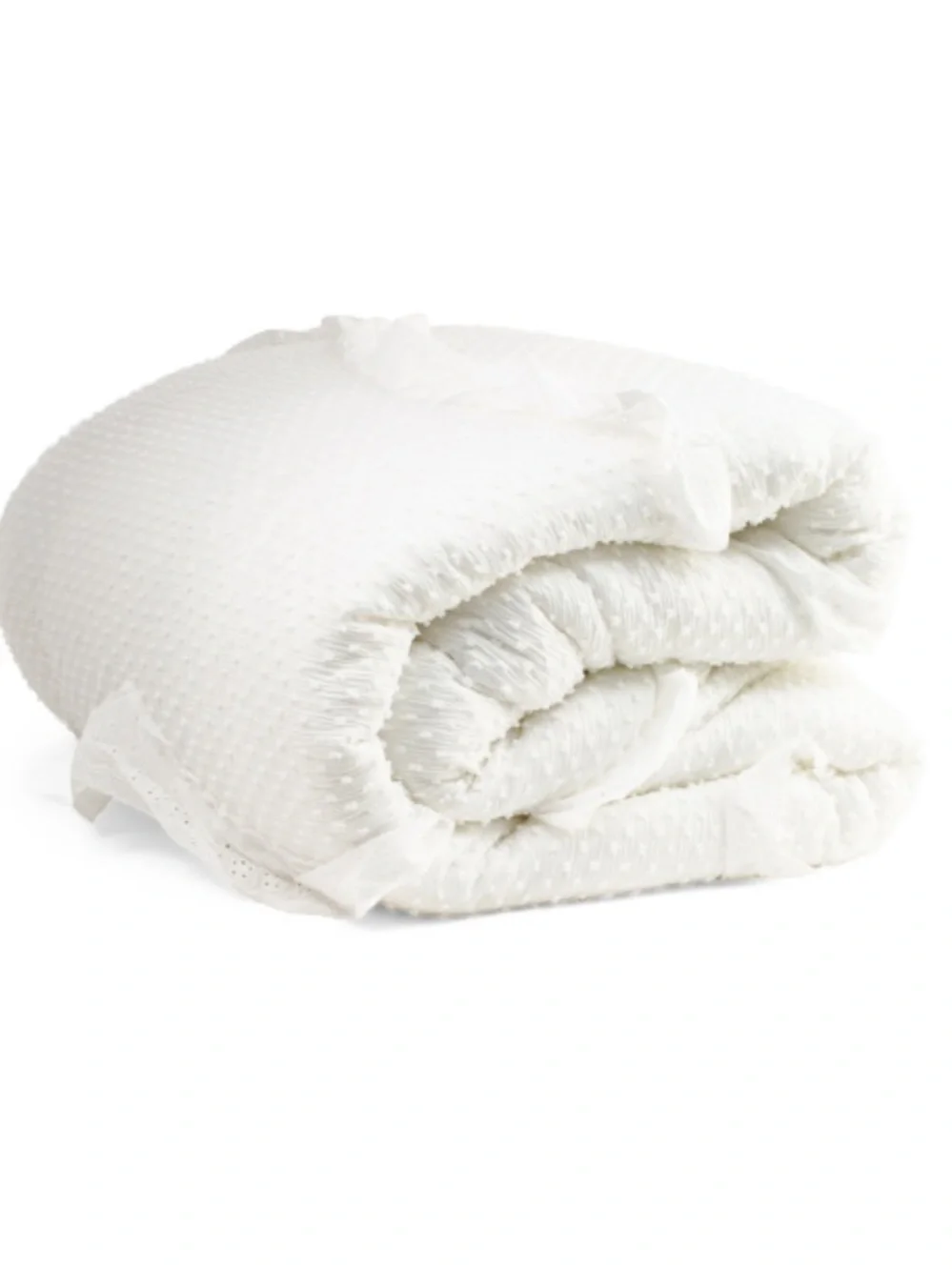 Shabby Chic White Textured Comforter Set